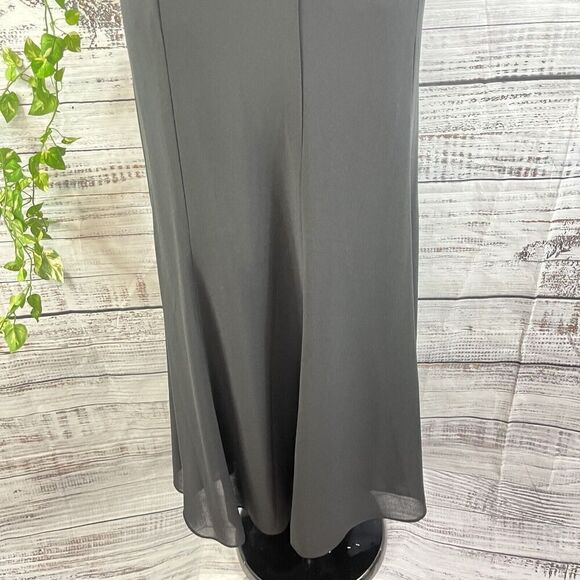 Allison Morgan Skirt sz 8 Black Crepe Long A Line Evening Wedding Church Modest - Picture 8 of 14